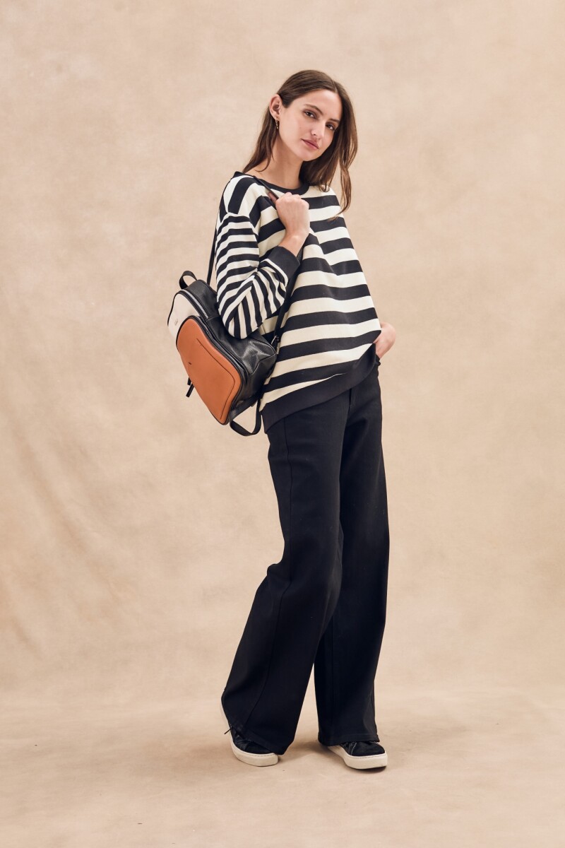 Sweater Rayado Multi Negro