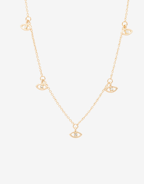 Collares Cortos Lucky charm Collar Corto Ojos En Strass - Dorado