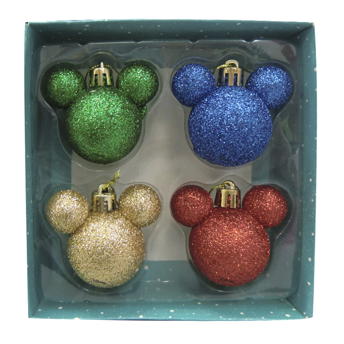 Pack x 4 Chirimbolos Mickey con Forma 5 cm para Navidad 