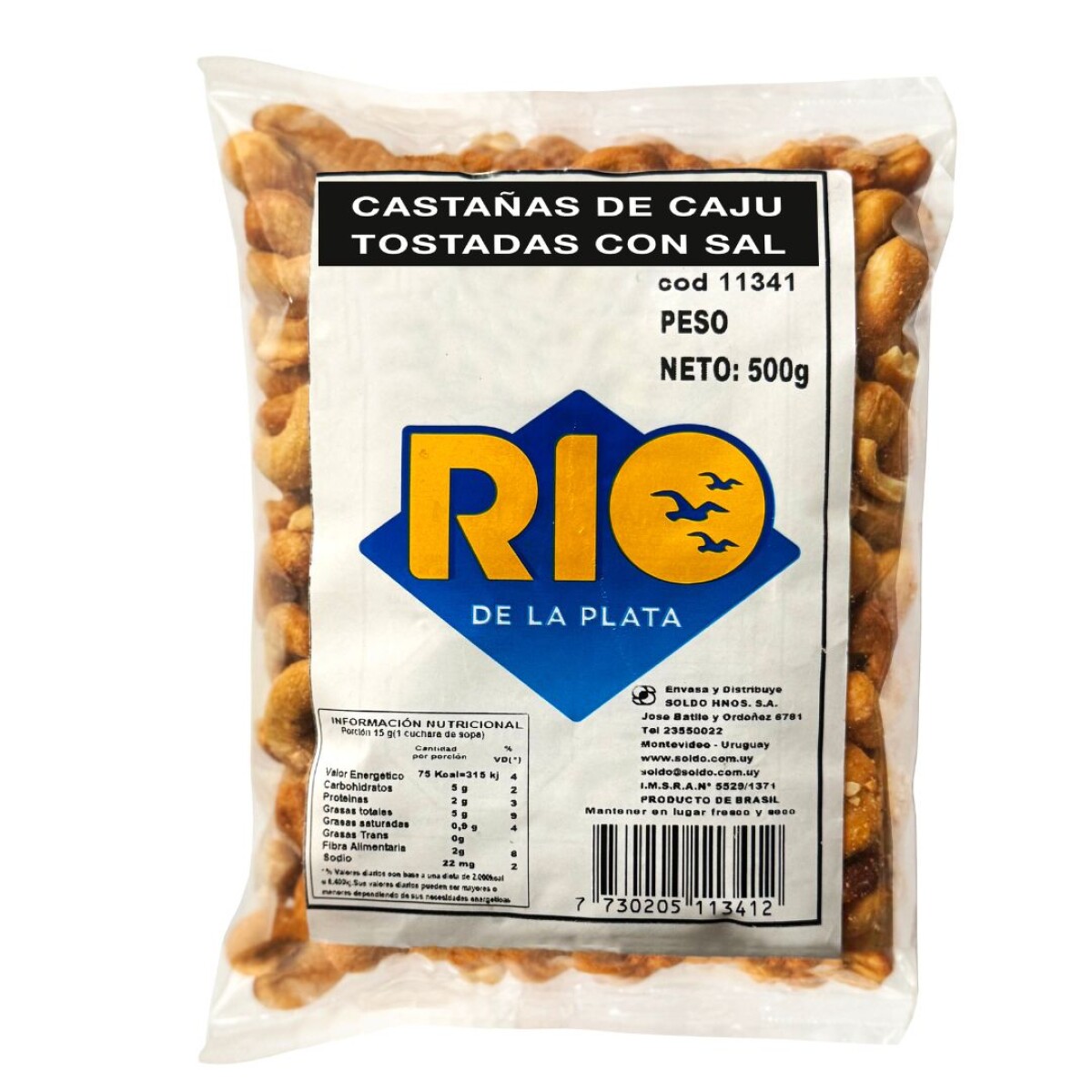 CASTAÑAS DE CAJU C/SAL RIO DE LA PLATA 500 GR 