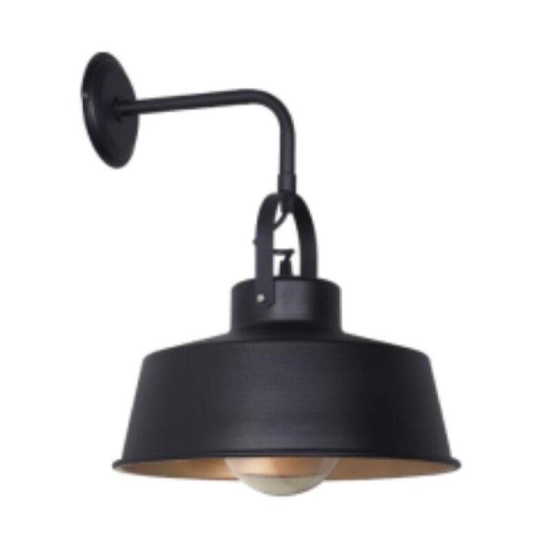 APLIQUE 1L RODEO E27 D33CM NEGRO Y DORADO APLIQUE 1L RODEO E27 D33CM NEGRO Y DORADO