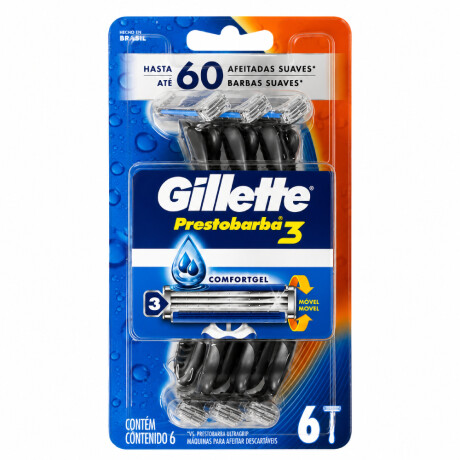 Afeitadora Gillette Prestobarba 3 Sensitive 6 Unidades Afeitadora Gillette Prestobarba 3 Sensitive 6 Unidades