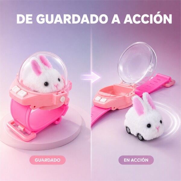 Auto a Control Remoto con Pulsera y Cápsula de Guardado Rosa 1