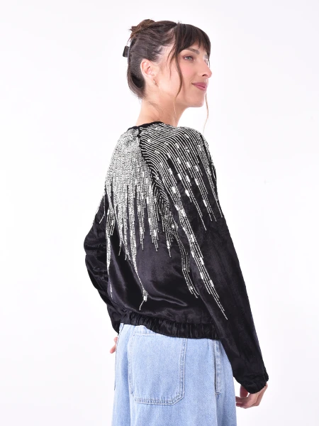 CAMPERA CHEER NEGRO