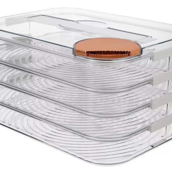 Set X4 Organizador Multiuso Heladera Cocina Bandeja Niveles Color Transparente CTN016 Set X4 Organizador Multiuso Heladera Cocina Bandeja Niveles Color Transparente CTN016