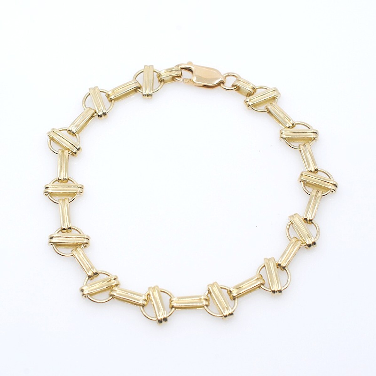Pulsera en oro 18k amarillo diseño argollas 