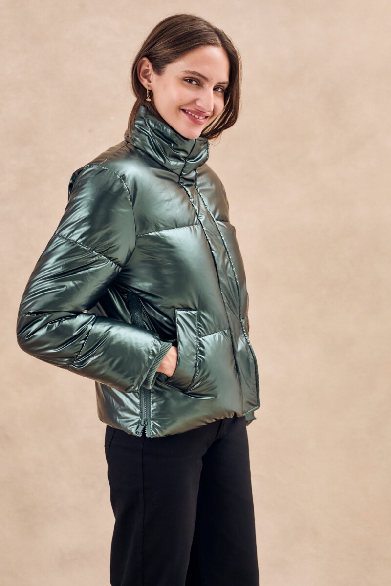 Campera Engomada Water Repellent Verde