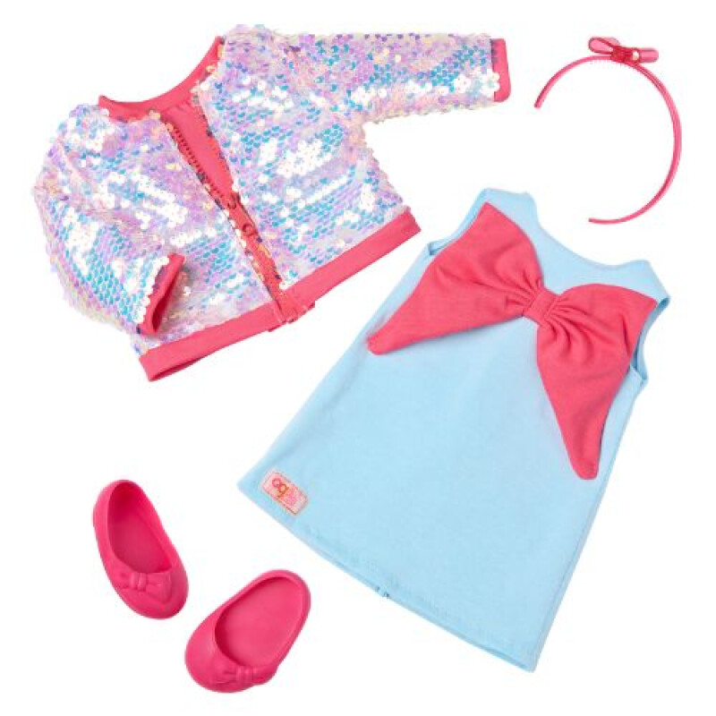 SET ROPA - VESTIDO & CAMPERA c/BRILLOS - Our Generation Set Ropa - Vestido & Campera C/brillos - Our Generation