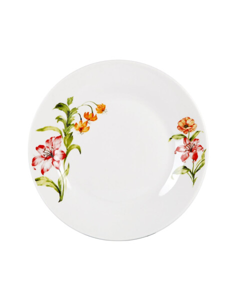 PLATO POSTRE PORCELANA 19CM FLORES NARANJA PLATO POSTRE PORCELANA 19CM FLORES NARANJA