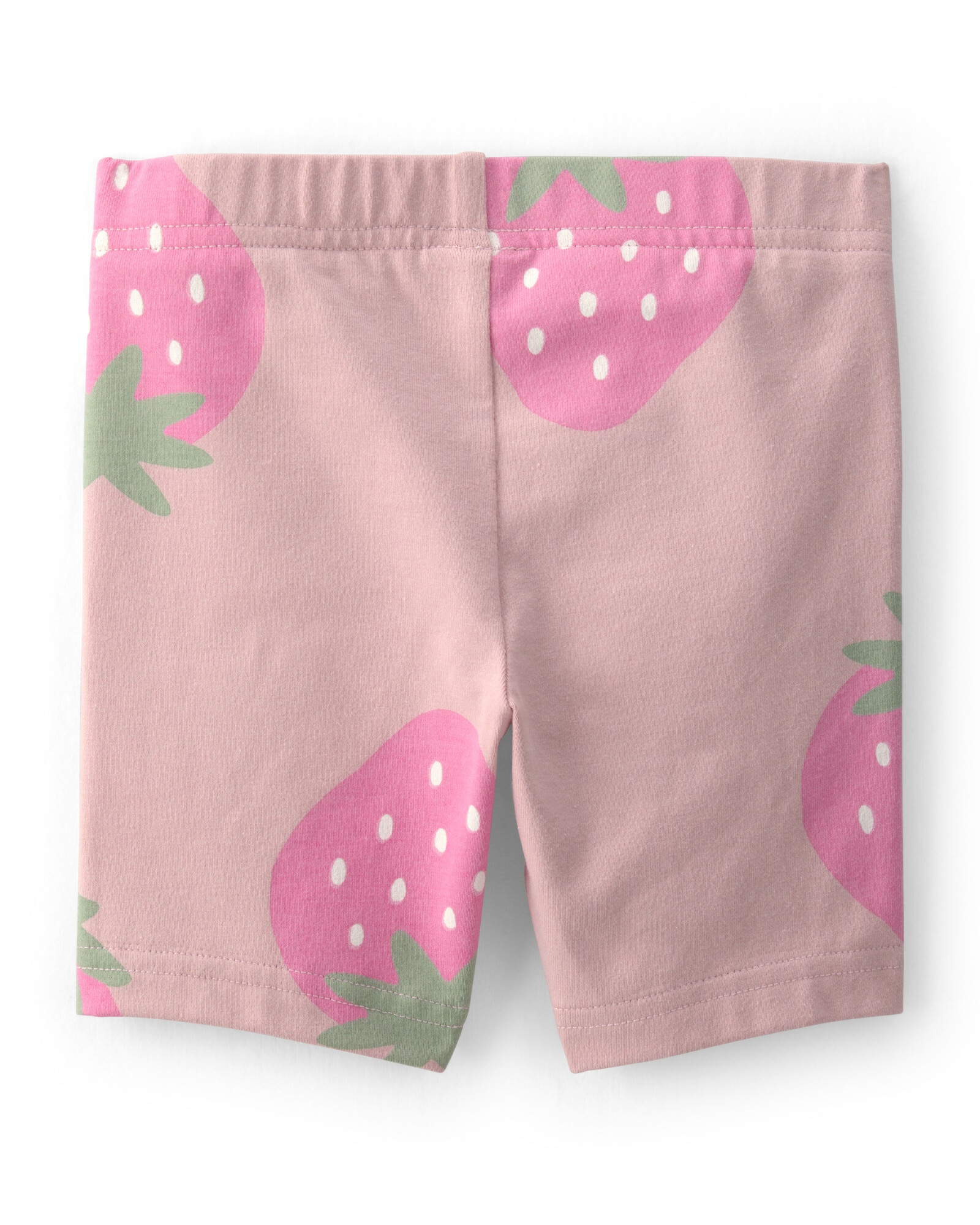 Short ciclista de algodón, rosado, diseño frutillas Sin color
