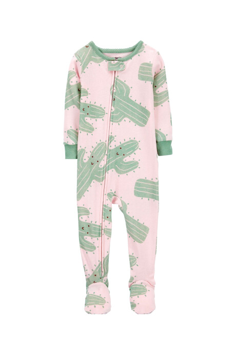 Pijama de algodón con pie doble cierre Sin color