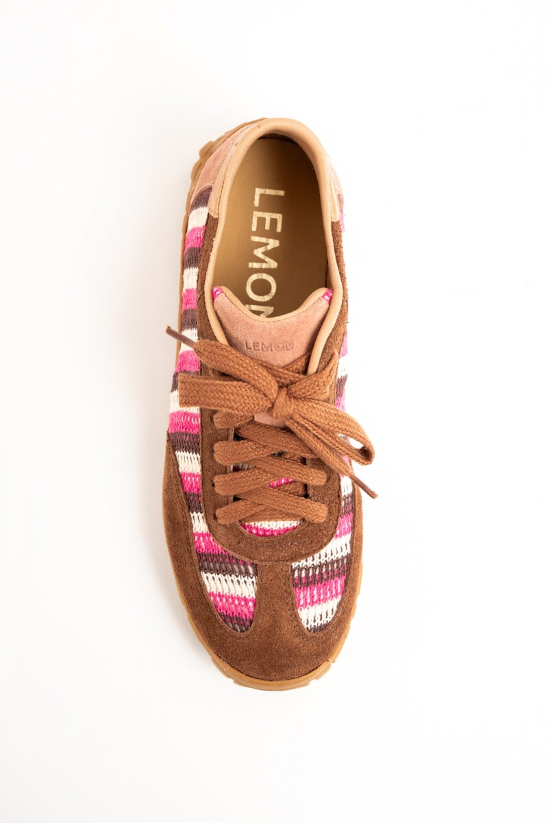 Zapatillas Retro Rayas Rosa