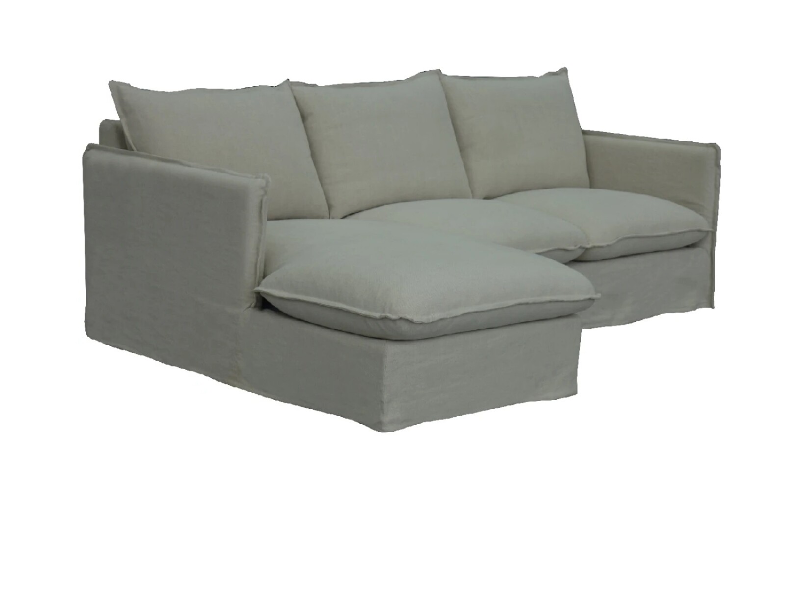 Sofa con Chaise Longue ARIES DESENFUNDABLE - Beige 