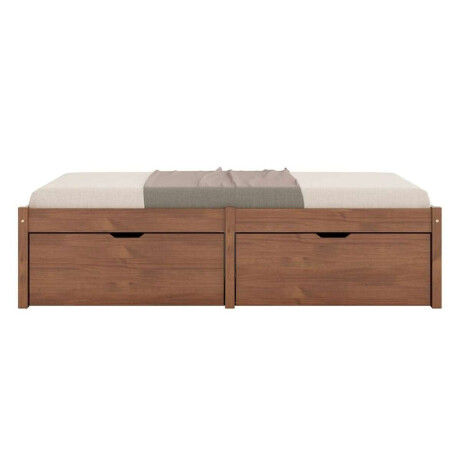 Cama 1 plaza 2 Cajones Beauty Funcional Marron