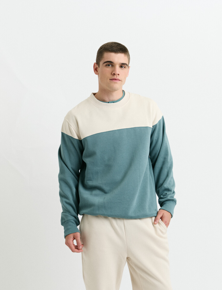 470916 SWEATER HARRY Natural/petroleo