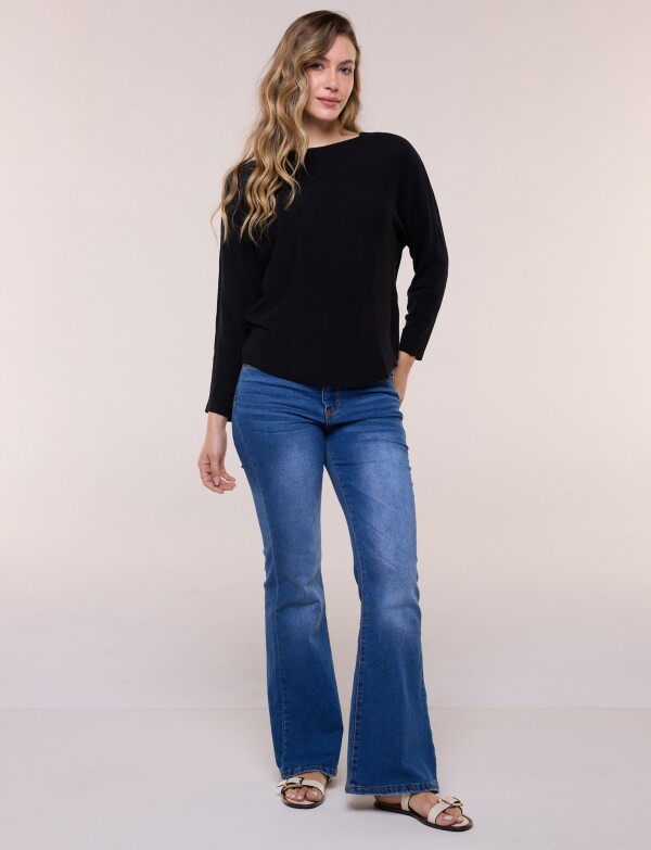 Buzo Básico Manga Dolman NEGRO