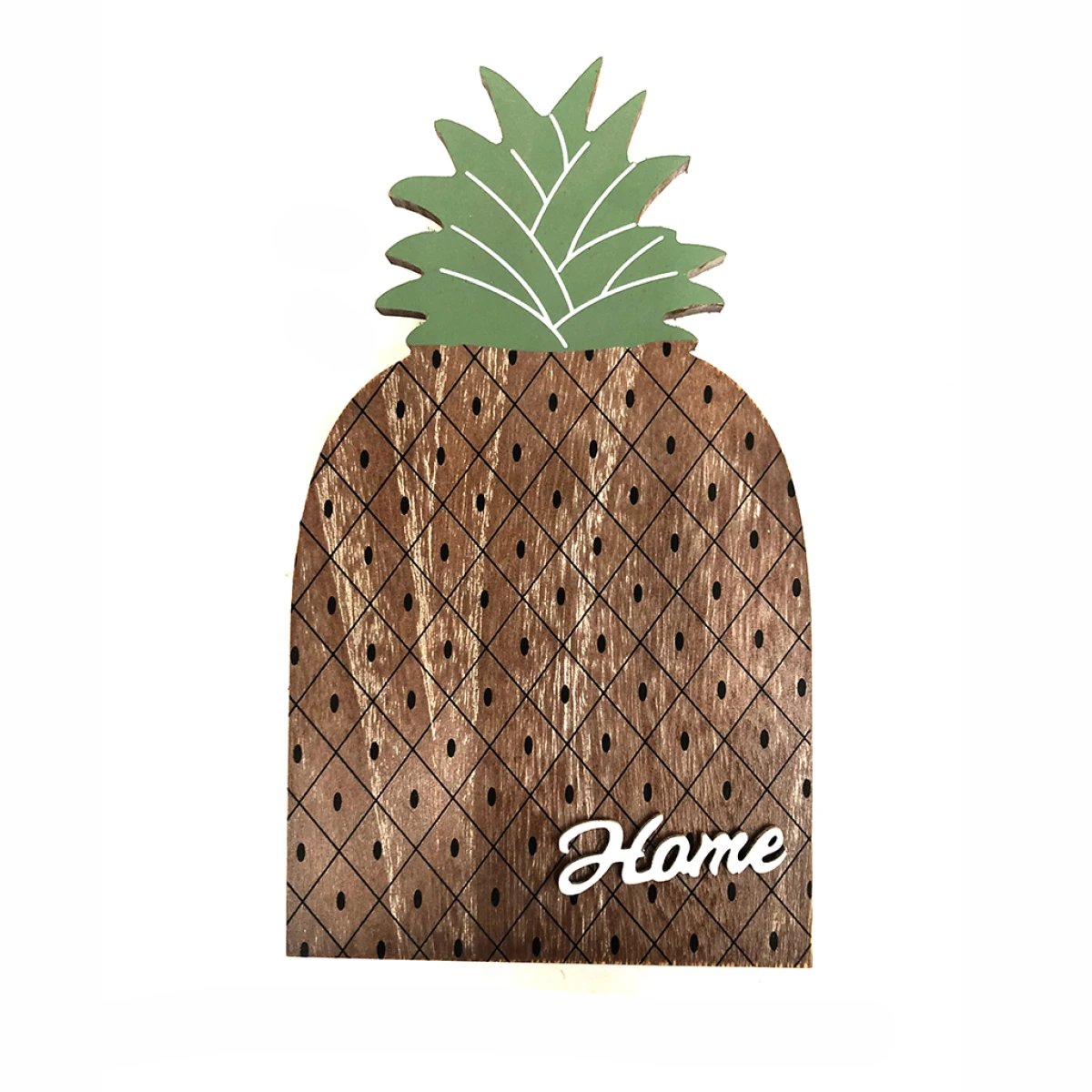 PIÑA DECORATIVA MADERA 16X28X5CM 
