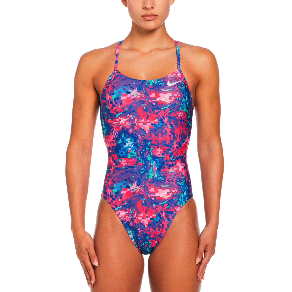 Traje De Baño Lace Up Tie Back One Piece de Mujer - Morado 