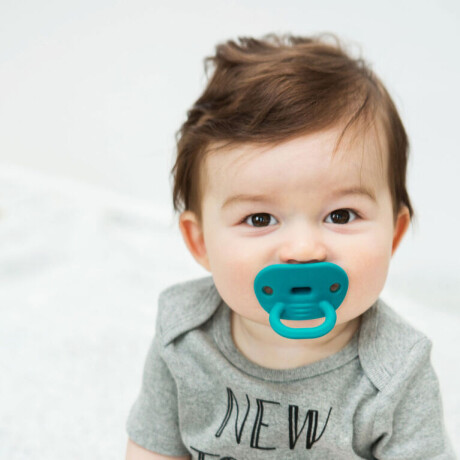 Setx2 Chupetes mordillo silicona verde/aqua
