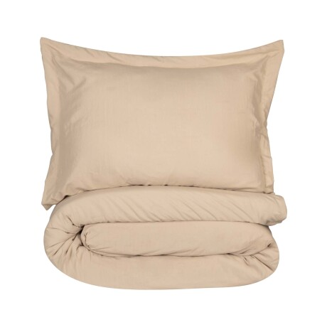 SET CUBRECAMA 1 1/2 PLAZA POLIESTER MARRON PREWASHED MIEL