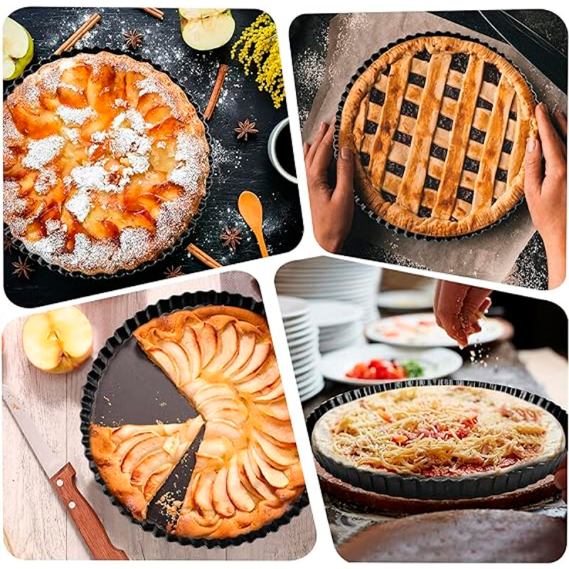 Tartera fondo desmontable 28x2,5 cm antiadherente GRIS OSCURO