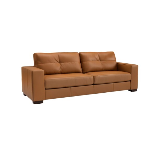 SOFA 100% CUERO - 3 CUERPOS - MODELO DOMINI - MARRON SOFA 100% CUERO - 3 CUERPOS - MODELO DOMINI - MARRON