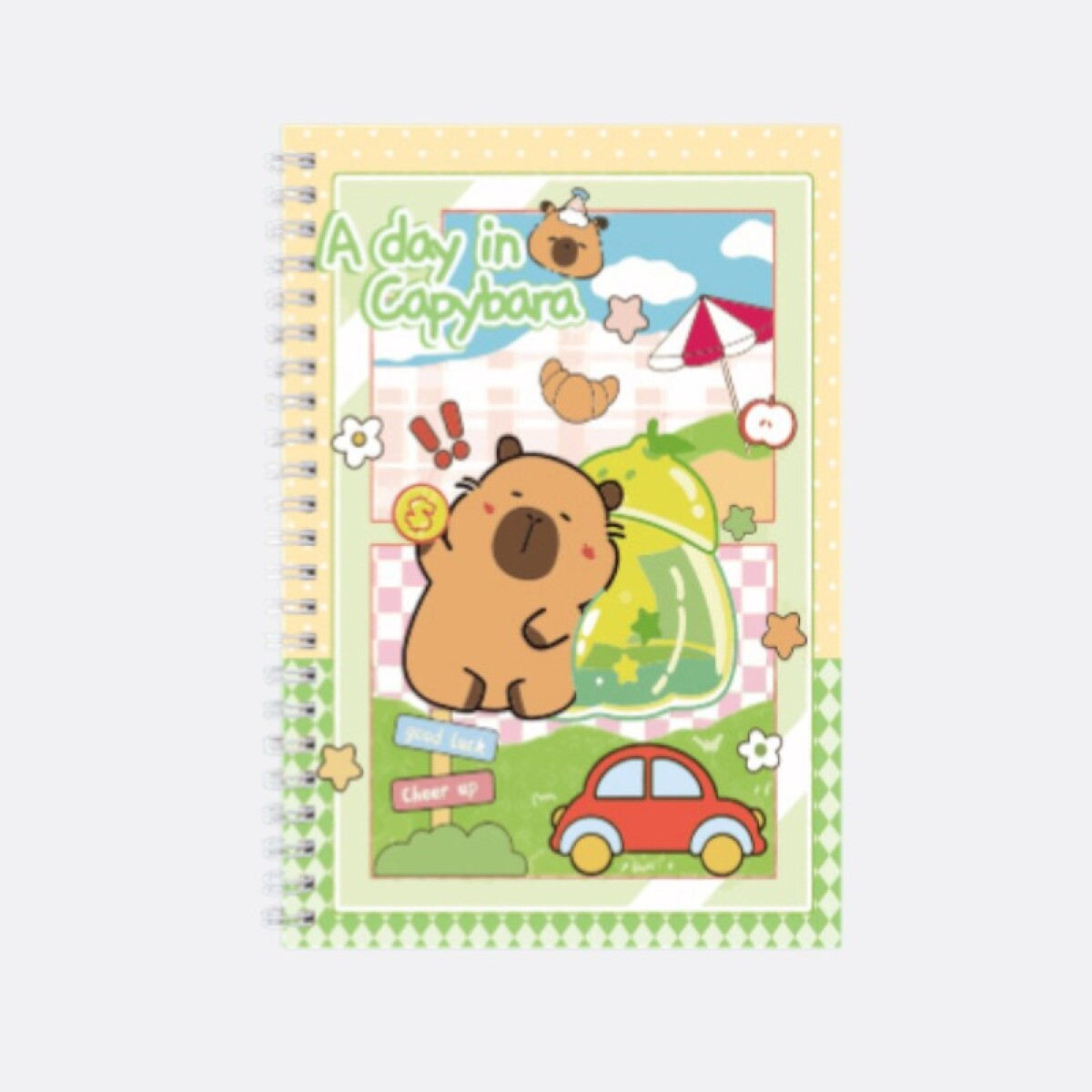 Cuaderno Capibara A5 Infantil Escolar - Amarillo y Verde 