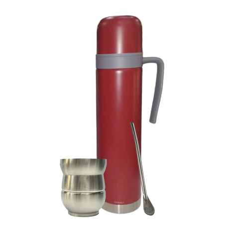 Set Ac.Inox Termo 750ml +mate lavable 140ml +bombilla regalo Plateado