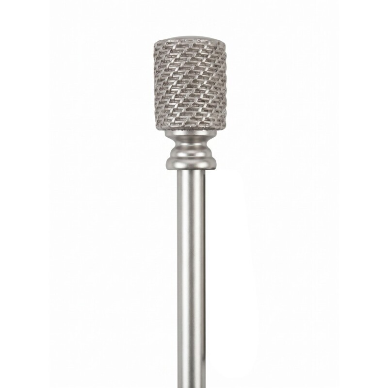 VARA METAL PLATA P/CORTINA 218-304.8CM Unica