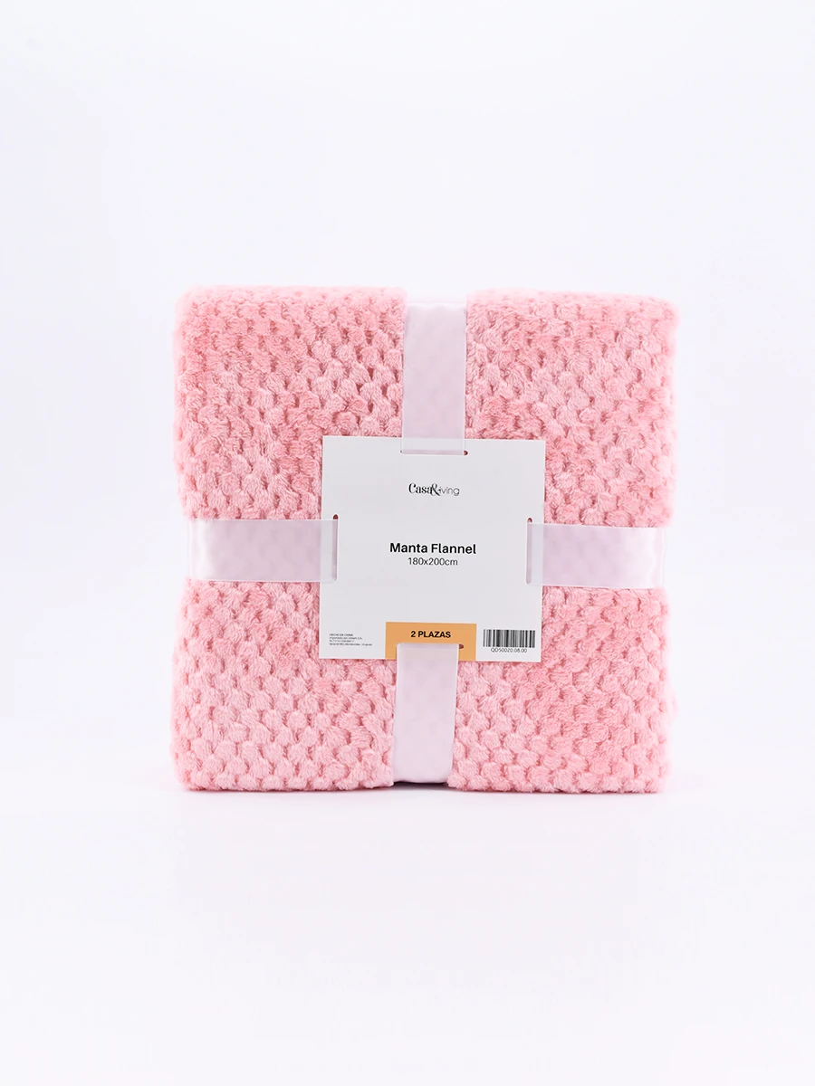 FLANNEL PANAL 2 PLAZA - ROSADO 