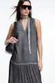 VESTIDO HALTER Gris