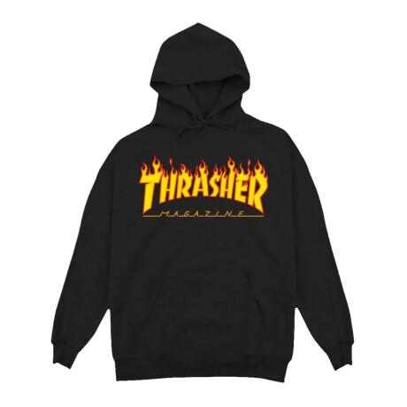 Canguro Thrasher Flame Logo - Negro Canguro Thrasher Flame Logo - Negro