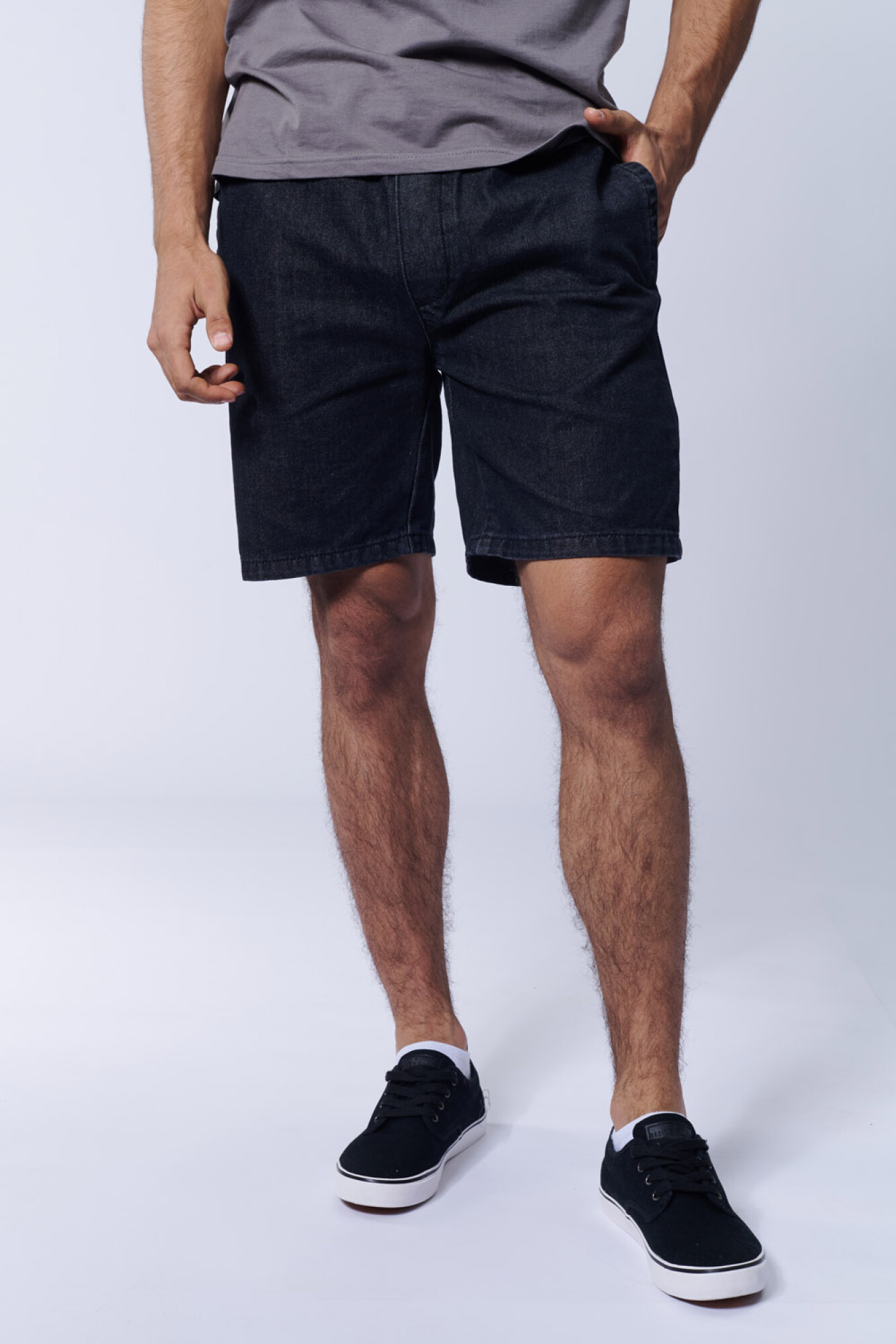 Bermuda Jean Gris Oscuro BAS Basic Simple