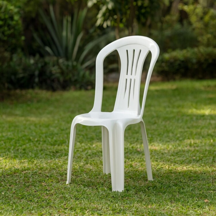 SILLA JARDIN PATIO SIN APOYABRAZOS Blanco