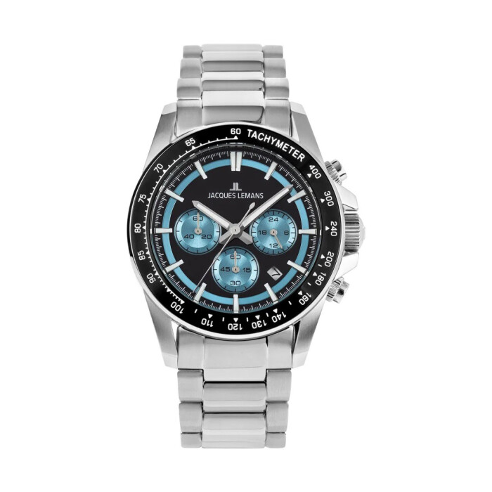 Reloj Jacques Lemans con Malla de Acero y Esfera Redonda Reloj Jacques Lemans con Malla de Acero y Esfera Redonda