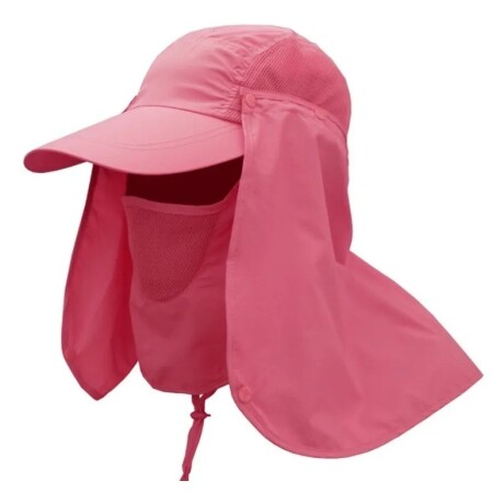 Gorro de visera con cubre rostro y cubre nuca - Colores lisos Rosa