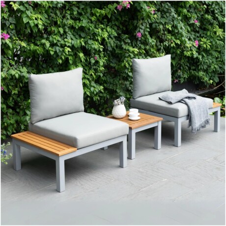 Sillón De Jardín Con Mesa RUSTICO Kingsbury Hydra 1 Cuerpo - Gris Sillón De Jardín Con Mesa RUSTICO Kingsbury Hydra 1 Cuerpo - Gris