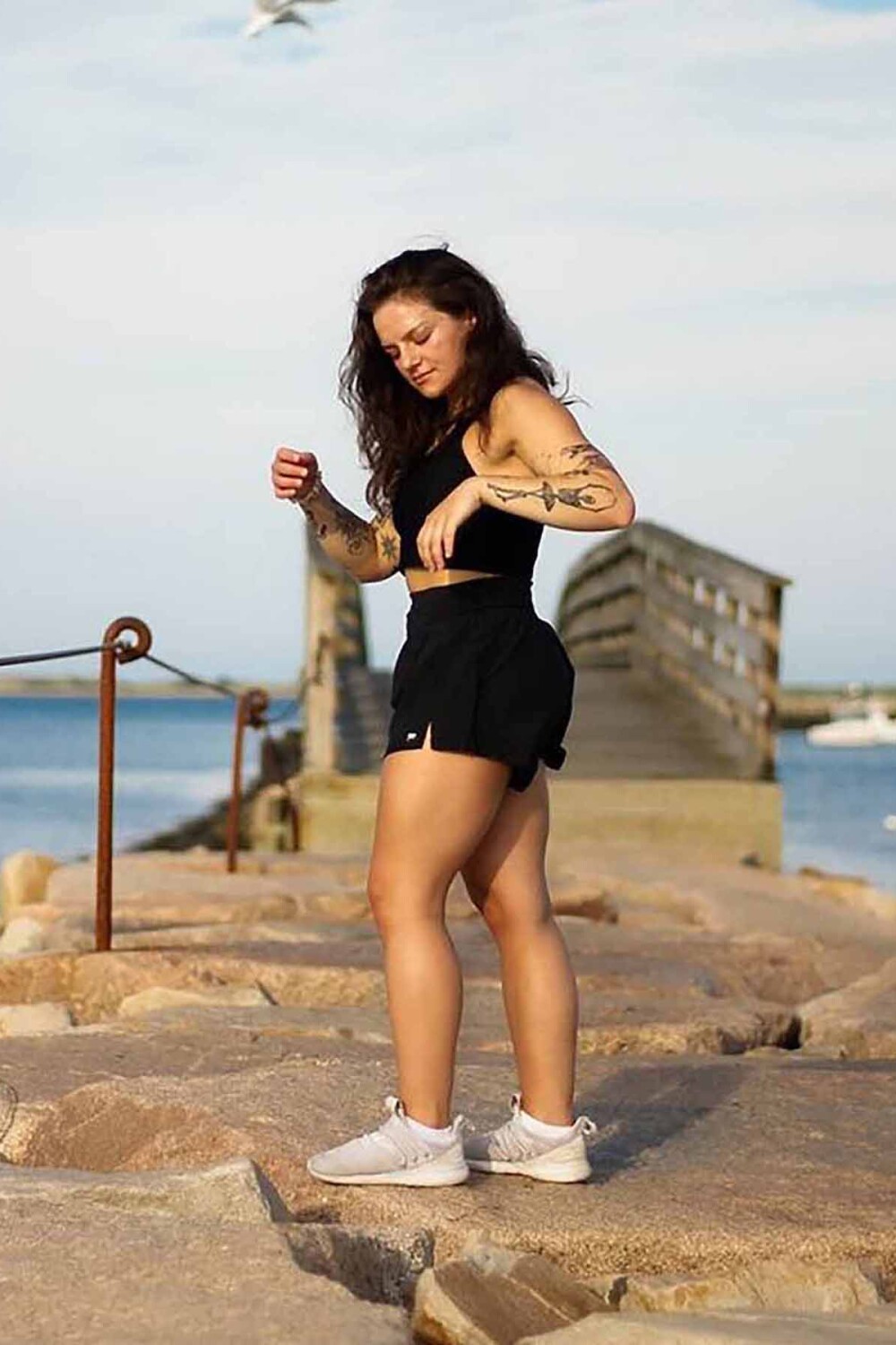 Short Con Malla Sun Chaser 3" Mujer Black