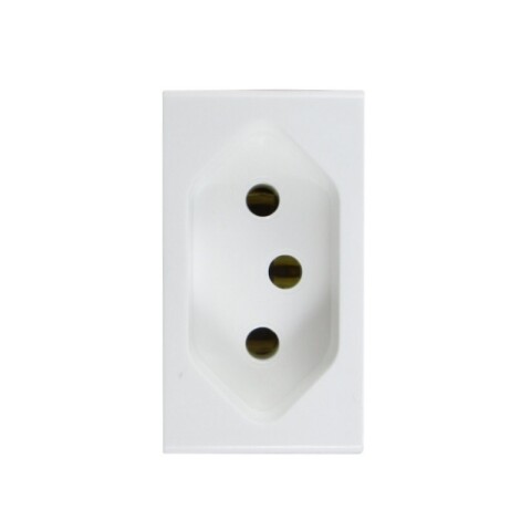 MODULO TOMA NORMA BRASILERA 10A - 250V BLANCO MODULO TOMA NORMA BRASILERA 10A - 250V BLANCO