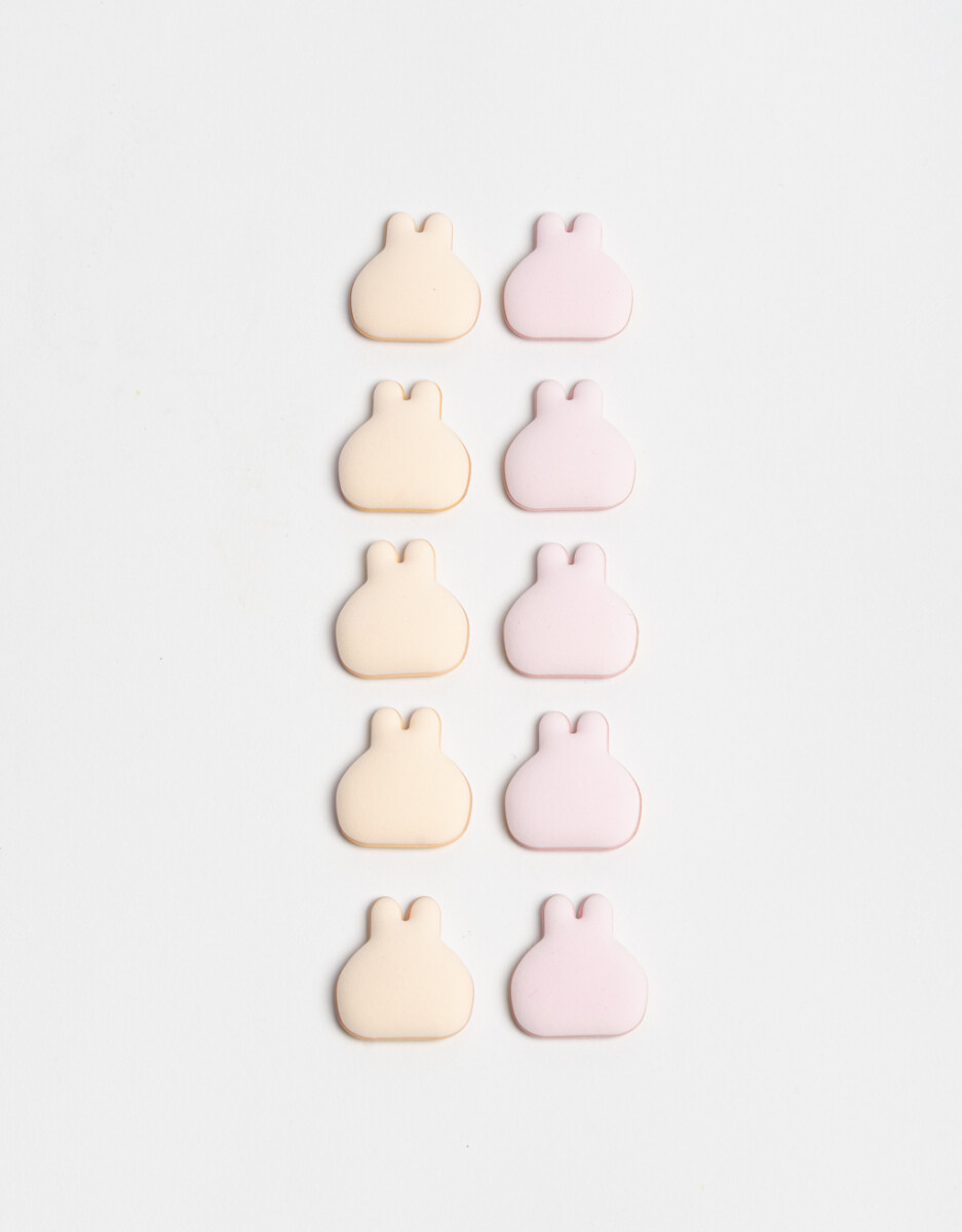 Set De 10 Esponjas Para Cushion In A Cozy Way Con Forma De Conejitos 