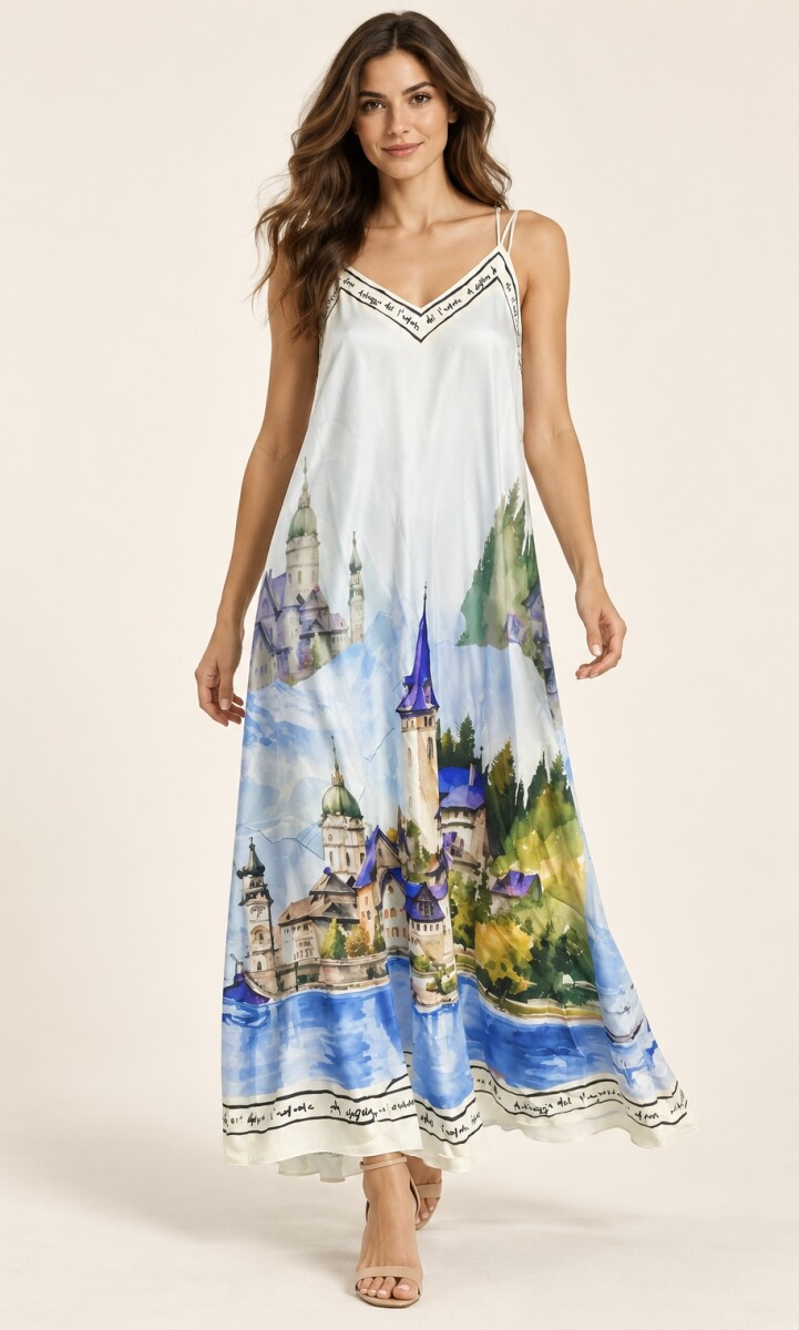 VESTIDO ITALY - CELESTE 