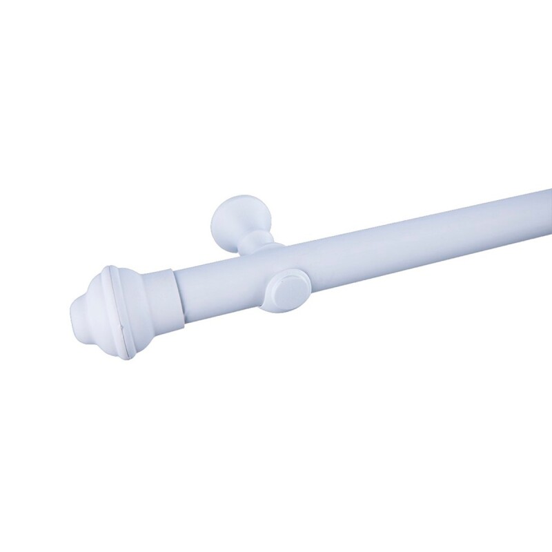 Barrote cortina de metal 1,5 m + 2 Soportes BLANCO