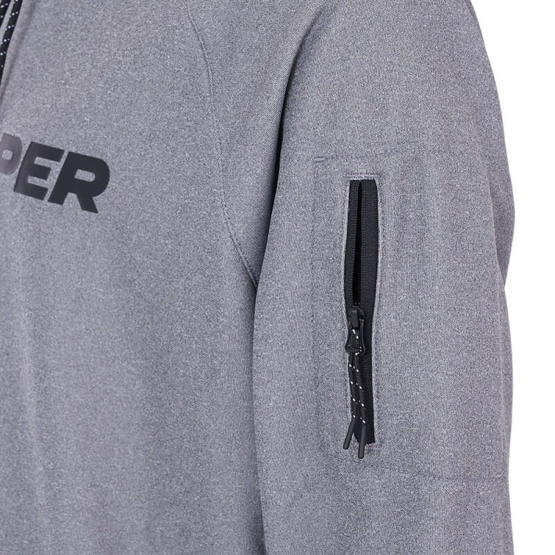 HOODIE POLY FLEECE GIRLS TRNG rosa par m GRIS CLARO/NEGRO/NARANJA