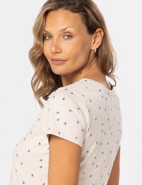 REMERA ESTAMPADA Beige