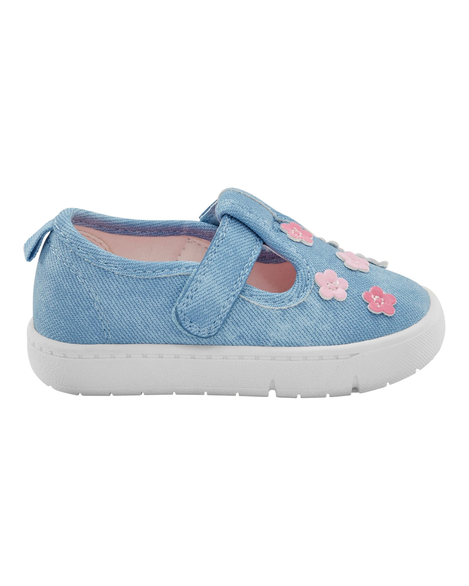 Championes denim, diseño floral Sin color