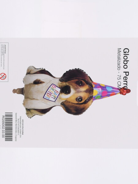 GLOBO METALIZADO PERRO MULTICOLOR