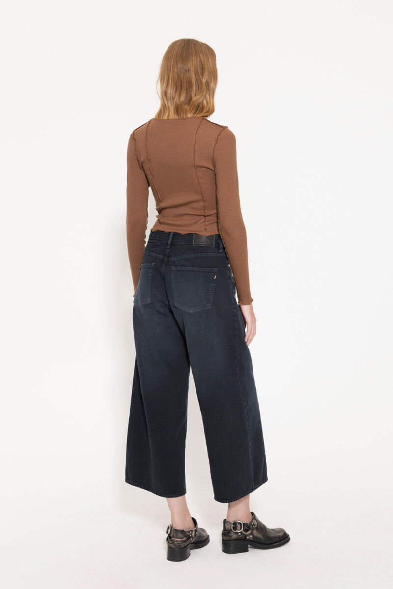 JEANS WIDE X BLUE BLACK Azul