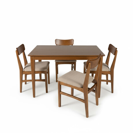 Juego de Comedor Olmo - Mesa 120 + 4 sillas Honey