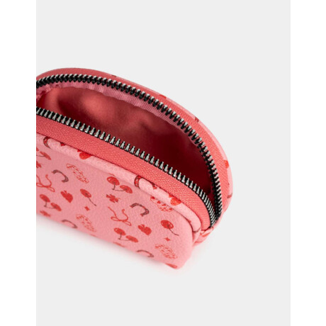 Monedero Cuerina Gatitos Rosa Viejo