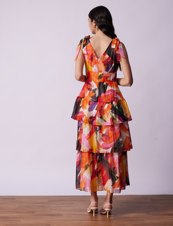 Vestido Maxi Printed ANARANJADO/MULTI